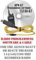 Alinco DJ-7T or DJ-7E 144/430/1200 MHz Tri-Band Two-Way Radio Programming Software & Cable Kit