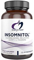 Designs for Health Insomnitol Capsules - Valerian, Melatonin, PharmaGABA + 5-HTP for Sleep Support (60 Capsules)