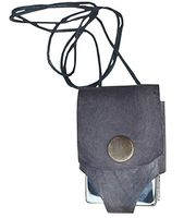 for Zippo Genuine Leather Heavy Duty Pouches Lighter Holder Case Handmade Pouch Accessories by Ebsem (Neck Cord, Vintage Gray)