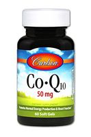 Carlson - Co-Q10, 50 mg, Energy Production & Heart Function, 60 Soft Gels