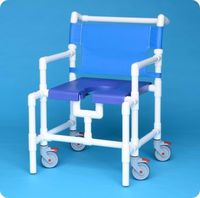 Oversize Shower Chair - SC8200OSBMSMM - Blue Molded Seat - Maroon Mesh Backrest