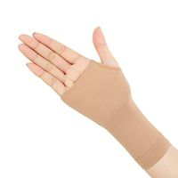 Spotbrace Medical Wrist Hand Support, 1 Pair Elastic Thin Palm Brace, Pain Relief Compression Sleeves for Wrist Swelling, Soreness, Loosing and Sprained Men Women(Nude)-Fit Both Hands-S