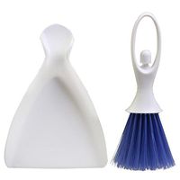 Transer Mini Dust Pan And Brush Set, Dust Sweeper Desktop Cleaning Brush Whisk Broom and DustPan (Blue)