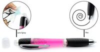 Glasses Cleaning Spray Pen with Pocket Clip - 4ml Eyewear and Camera Lens Solution - Doubles as Writing Pen - Pink - 1 Pack - by OptiPlix