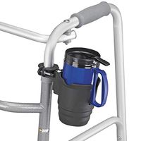 Duro-Med Wheelchair Cup Holder - Walker Cup Holder for 10 to 32 Ounces, Includes Insert, Universal, Black