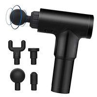 Electric Muscle Massagers, Rechargeable Hand Held Cordless Massage Gun Full Body Massage with 4 Multiuse Massage Head, for Athletes, Fitness, Pain Relief