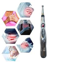 Acupuncture Massage Pen USB Fast Charging Meridian Energy Pulse Massage Pen with Multi-Faceted Massage Acupuncture Pen Nine Strengths for Relieve Muscle and Joint Pain,Silver