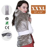 Heating pad, Heating pad for Back Pain, Ultra-Large, Auto Shut Off, Fast Heating Technology, Six Heat Settings, Machine-Washable, Micro Plush/Soft Touch, Elastic Band and Storage Bag Included