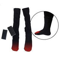 Electric Socks, Oshide 1 Pair Cotton Thermal Heated Socks Free Size With 3V DC Battery Compartment for Unisex Outdoor Hunting Hiking Fishing Camping (Without Battery)