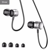 Baseus H04 Wired Earphone for Phone Stereo Sound Headset in-Ear Earphone (Silver)