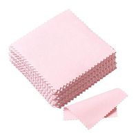 50PCS Pink Multipurpose Portable Superfine Fibre Cleaning Cloth Reusable Wipe Cloth Sunglasses Cleaning Supplies Tools Polishing Cloth for Cell Phone Glasses Lenses Cameras Monitors Jewelry Screens