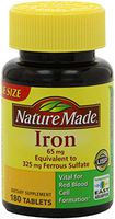 Nature Made Iron 65 mg Tablets 180 ea (Pack Of 2)