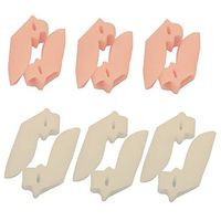 Double-Ring Thumb orthosis，Silicone Gel Foot Fingers Two Hole Toe Separator Thumb Valgus Protector Adjuster Hallux Valgus Guard feet Care (6Pair)