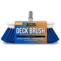 Better Boat Deck Brush Medium Bristle 8" Head Scrub Cleaning with Bumper 3/4" Thread
