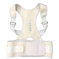 RZDJ Posture Corrector Magnetic Therapy Brace Shoulder Back Support Belt for Men Women Braces Supports Belt Shoulder Posture (Color : White, Size : XXL)