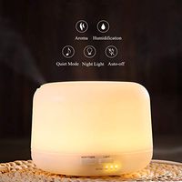 N&M Tech Aroma Essential Oil Diffuser Cool Mist Humidifier Ultrasonic Aromatherapy Fragrant oils diffusers for Office Home Car Study Yoga Spa Timer and Auto-Off LED Night Light (White 300ml)