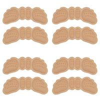 Heel Grips Liner Pads (4 Pairs) Self-Adhesive Sponge Heel Cushion Inserts - Prevent Heels Slipping Off, Rubbing, Blisters, Foot Pain, Improve Loose Shoe Fitness (Beige)