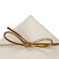 22 Inch Gold Metallic Stretch Loops with Bows (100)