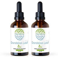Dandelion Leaf B120 (2pcs) Alcohol-Free Herbal Extract Tincture, Super-Concentrated Organic Dandelion (Taraxacum Officinale) Dried Leaf (2x4 fl oz)