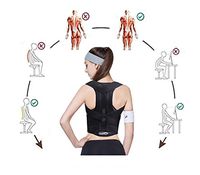Posture Corrector for Women & Men - Support Brace, Relieves Pain in Back, Improve Shoulder Clavicle Alignment & Neck or Bad Slouching (L: Waist Length fits 32.3-36.2", Black)