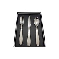 BUNMO Weighted Utensils for Tremors and Parkinsons Patients - Heavy Weight Silverware Set of Knife, Fork and Spoon - Adaptive Eating Flatware (3 Pieces)