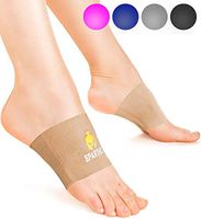 Sparthos Plantar Fasciitis Support - Arch Compression Brace - Foot Feet Brace, Ankle Pain Relief, Night Splint - Shoe Boot Sandals Insert Inserts Insoles - Mens and Womens (Beige-L)