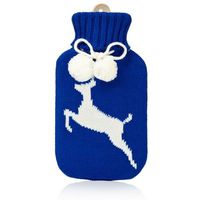 NPW Huggable Hotties Blue Deer HOT Water Bottle w/Sweater Blue/White Size 750ml