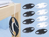 POWER CORD ORGANIZER PACK (SET OF 9 - 4 WHITE AND 5 BLACK)