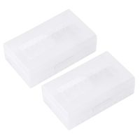 DEWIN Battery Storage Box - 2PCS 220700/21700 White and Waterproof Battery Organizer Storage Case