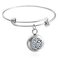 BESTTERN 20Mm Aromatherapy Essential Oil Diffuser Locket Bracelet 316L Stainless Steel Charm Locket Bangle