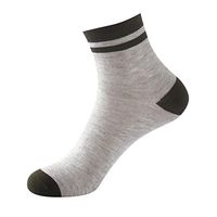 ❤Ywoow❤ 🍀 1Pair Mens Non Elastic 100% Pure Cotton Socks Comfort Soft Grip Diabetic (Khaki)