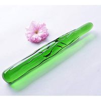 Glass Wand Heart Massager Fruit Vegetable Cane Candy 7 Handheld Shapes Medical Grade Massage Tool as A Beginner Gift Toy for Partner Joy (Large Loofah)