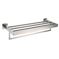 Leyden Modern Stainless Steel Wall Mounted Towel Shelf Towel Rack Towel Holder Towel Storage Towel Hanger Towel Holder Towel Bar, Brushed Nickel