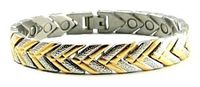 Herringbone ~ Titanium Magnetic Therapy Bracelet - Size 6.0" 6.5" 7.0" 7.5" 8.0" 8.5" 9.0" (8.0 Inch)