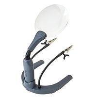 Carson HelpingHands 2x LED Magnifier Stand and Hands-Free Magnifier Station with Fully Adjustable Clamps (GN-88)