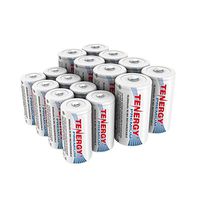 Special Battery Saving Combo: 8 pcs Tenergy Premium C 5000mAh + 8 pcs Premium D 10000mAh NiMH Rechargeable Batteries