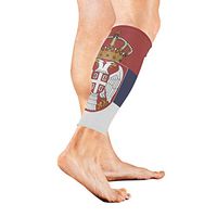 Anyangquji Serbia Flag Sports Calf Compression Sleeve Strong Calf Support for Runners(1 Pair)