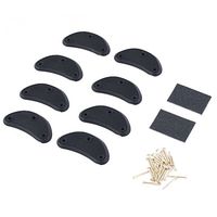 uxcell Rubber Shoes Boots Nonslip Sole Heel Repair Pad Guard Plate Mat Tap Protection 4 Pairs Black