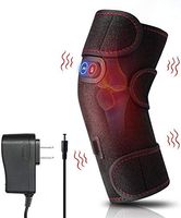 Heated and Vibration Massage Knee Brace Wrap, Physiotherapy Massager Heating with 2 Vibration Motors for Knee Injury, Cramps Arthritis Recovery, Massager for Muscles Pain Relief
