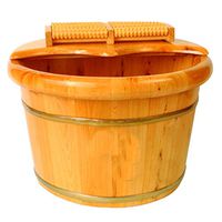 Tub，Foot Bath Tub,Cedar Wood Thicken Environmental Protection Foot Bath Barrel,Household Insulation Wooden Barrel,Steamed Foot Artifact (Size : B)