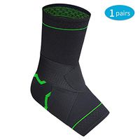 SWOLF Ankle Brace Toeless Compression Socks for Men Women, Arch Support Foot Compression Sleeves with Strap Relief Plantar Fasciitis Arch Pain, Reduce Swelling, Eases Achilles Tendonitis