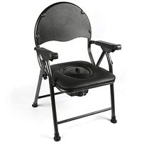 G-LXYZBQSHYP Bedside Toilet Chair Folding Lightweight Commode Suitable for The Elderly, Pregnant Women, Disabled People