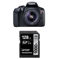 Canon EOS Rebel T6 Digital SLR Camera Kit with EF-S 18-55mm  + Lexar 128GB Memory Card