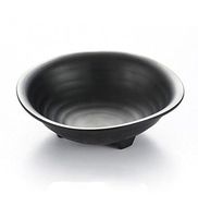 donfohy Matte black four areas bowls, rice porridge, soup, impact washable, home artificial porcelain tableware soup bowl, soup, rice,