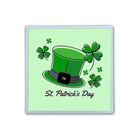Contact Lens Box Holder Container Case Storage Eyecare Kit -Hat And Clover For St Patrick's Day