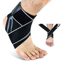 Beister 1 Pair Ankle Support Neoprene Compression Ankle Brace with Elastic Straps for Men & Women, Sprain Foot Sleeve for Sports Protect, Arthritis, Achilles Tendonitis, Recovery