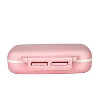 MQYH Pill Box - Portable Travel Medicine Pill Box Organiser with 6 Compartments Environmental Protection Seal and Moisture-Proof Portable Pill Box, Pink, B