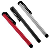 Premium Stylus for Motorola Moto E5 Play with Custom Capacitive Pen 3 Pack! (Black/Silver/RED)