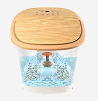 Foot tub Foot Massagers Fully Automatic Household Footbath Electric Massage Heated Footbath Foot deep Barrel Suitable for Friends Massage Tools (Color : White, Size : 50438cm)