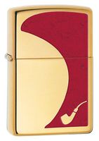 Zippo Pipe Red High Polish Brass Lighter